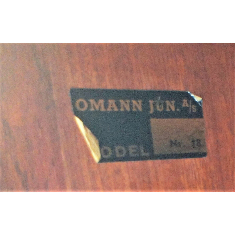 Scandinavian vintage sideboard in Rio rosewood by Omann Jun