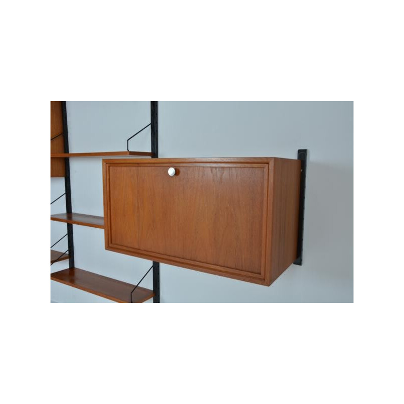 Teak wall shelf system, Poul CADOVIUS - 1960s