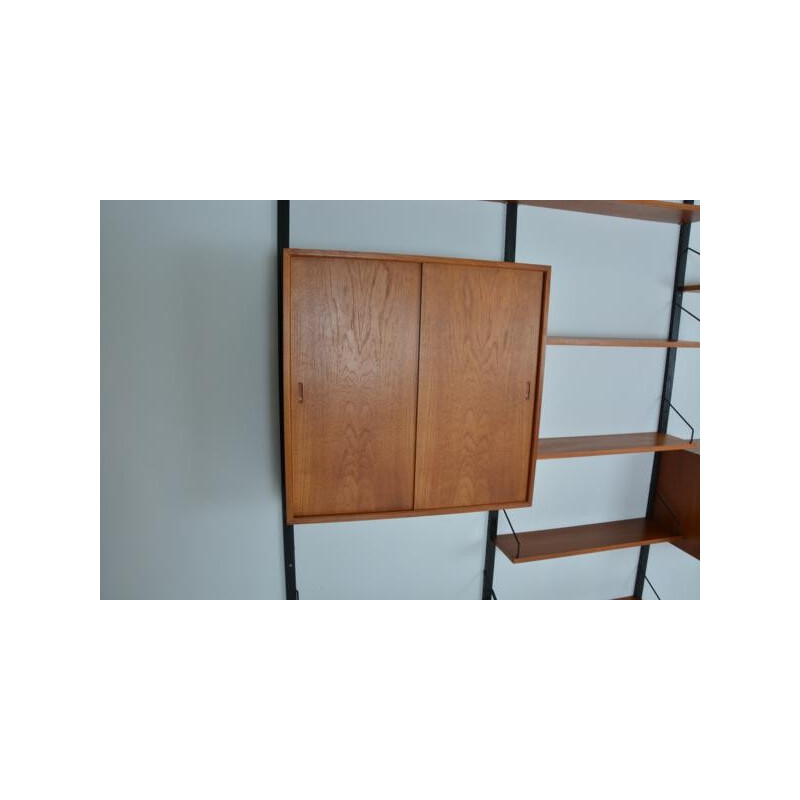 Teak wall shelf system, Poul CADOVIUS - 1960s