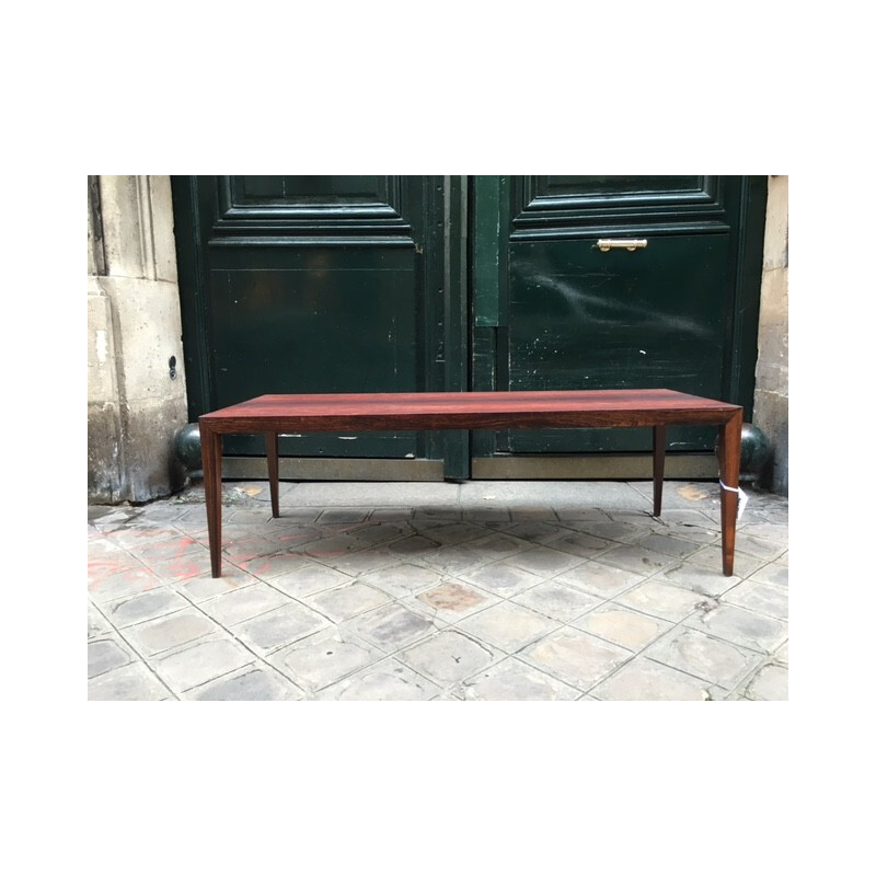 Rectangular rosewood coffee table - 1950