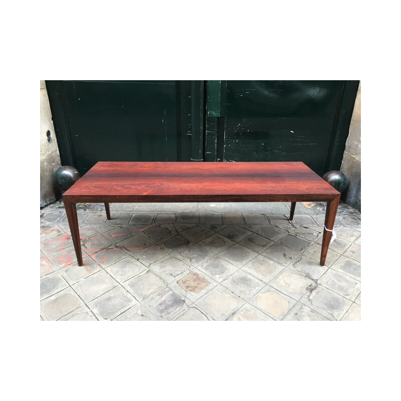 Rectangular rosewood coffee table - 1950