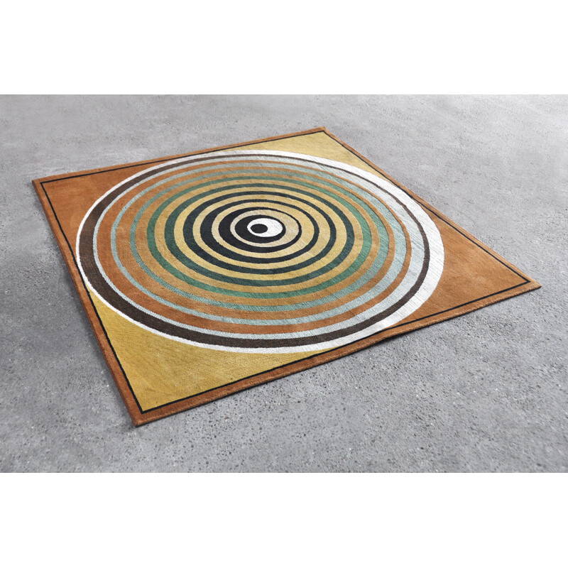 Vintage psychedelic Pop Art rug, 1970s