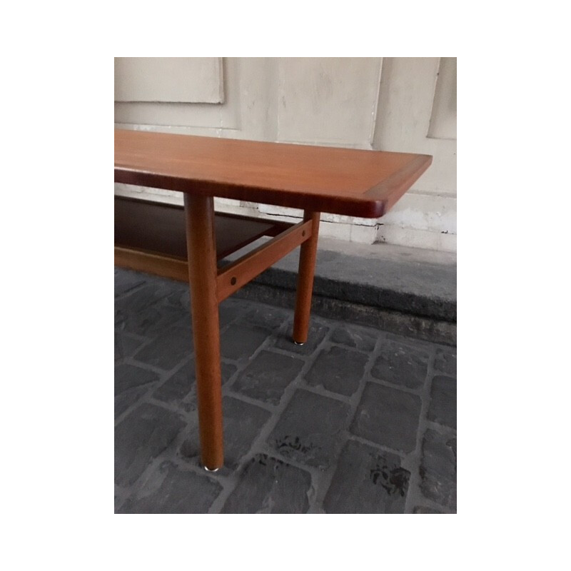 Rectangular teak coffee table - 1960s