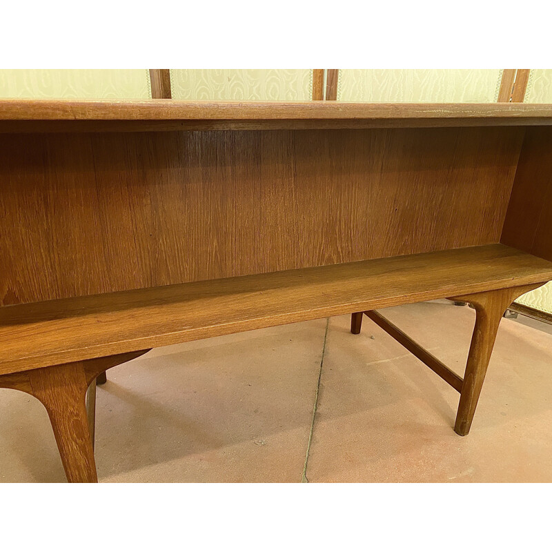 Vintage Danish teak desk by Gunnar Nielsen Tibergaard, 1960