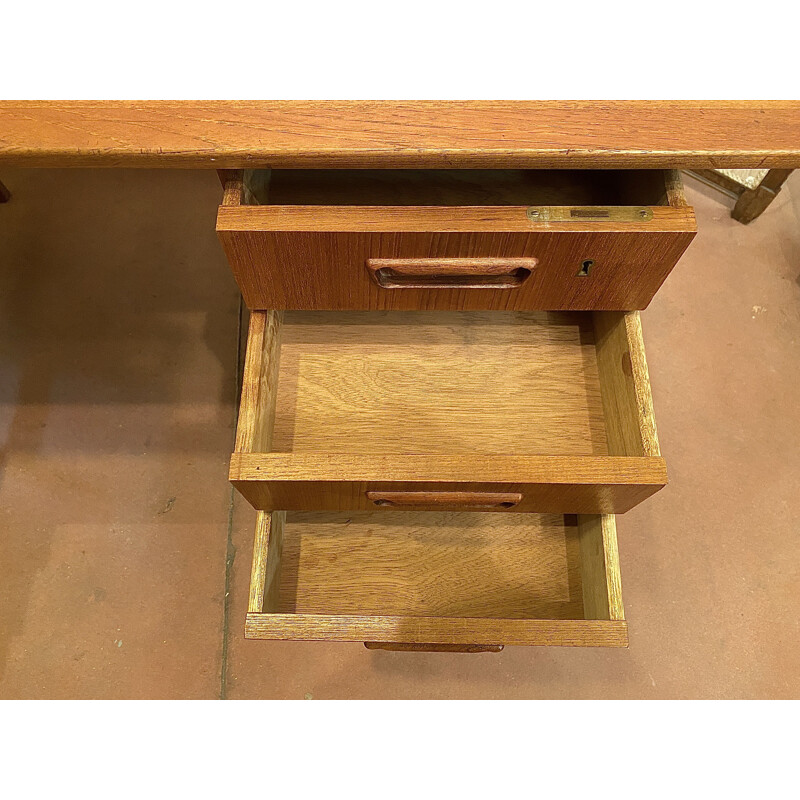 Vintage Danish teak desk by Gunnar Nielsen Tibergaard, 1960