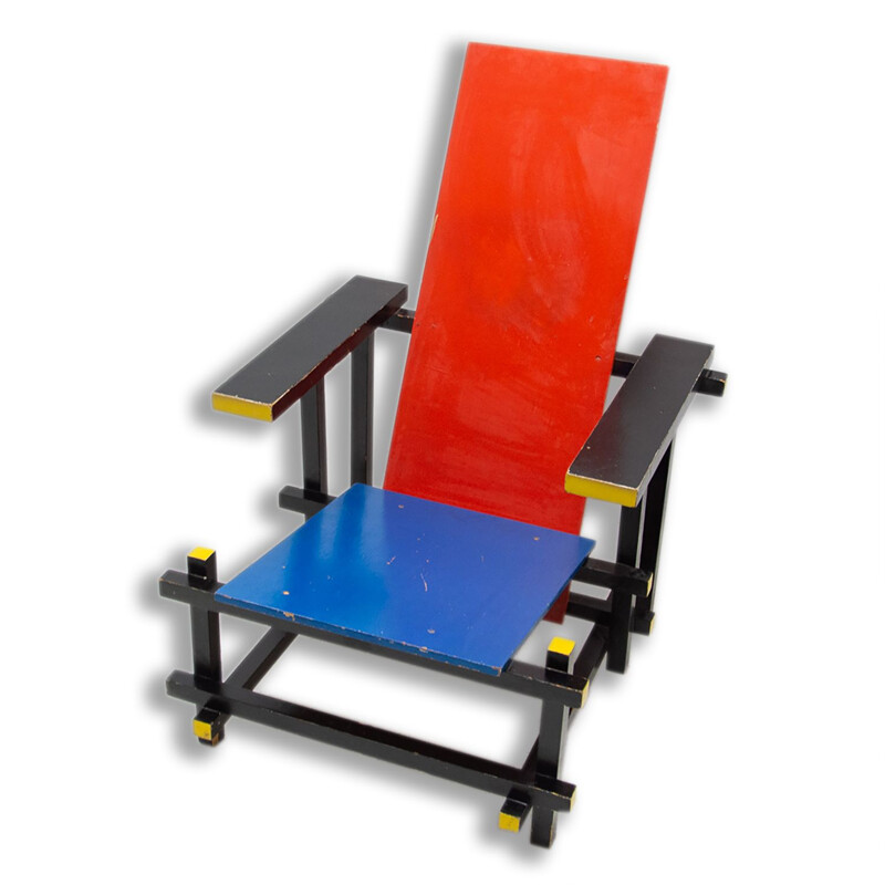 Vintage Bauhaus houten fauteuil van Entwurf Gerrit Rietveld, 1970