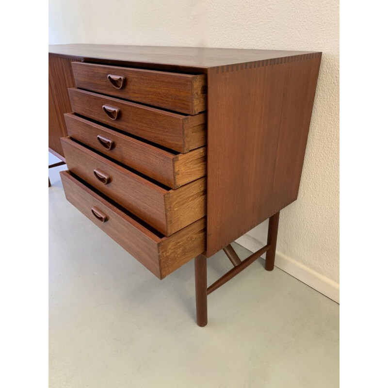 Vintage solid teak sideboard by Peter Hvidt & Orla Molgaard Nielsen for Soborg Mobler