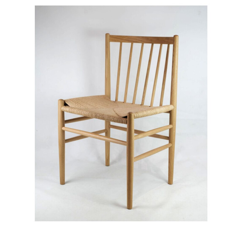 Vintage desk chair in oakwood model J80 by Jørgen Bækmark for Fdb Chair, 1950s
