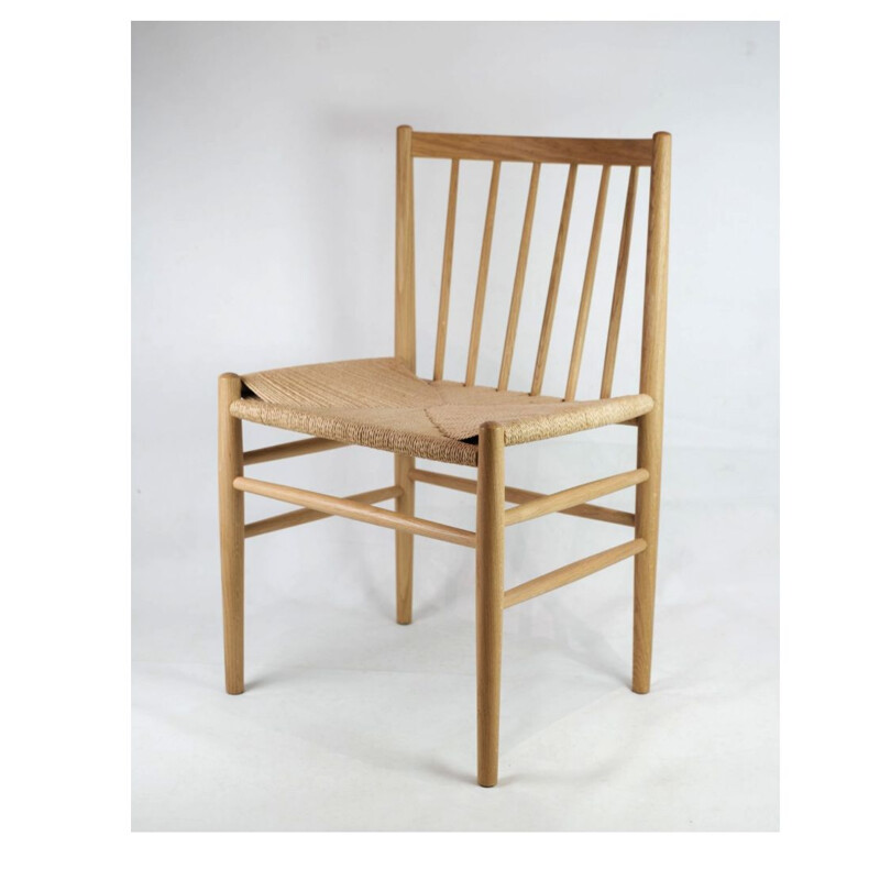 Vintage eikenhouten bureaustoel model J80 van Jørgen Bækmark voor Fdb Chair, 1950