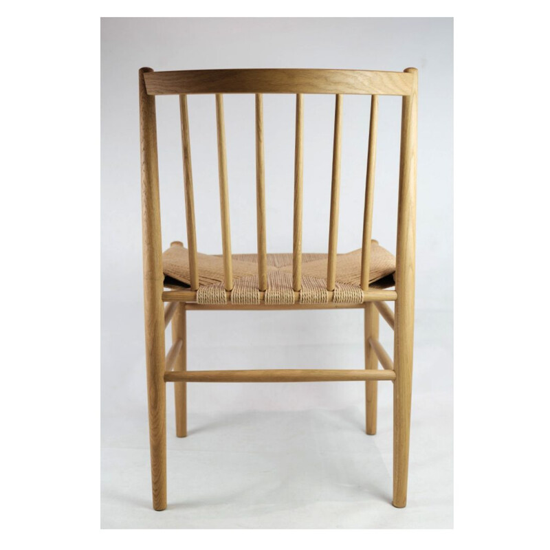 Chaise de bureau vintage en bois de chêne modèle J80 par Jørgen Bækmark pour Fdb Chair, 1950