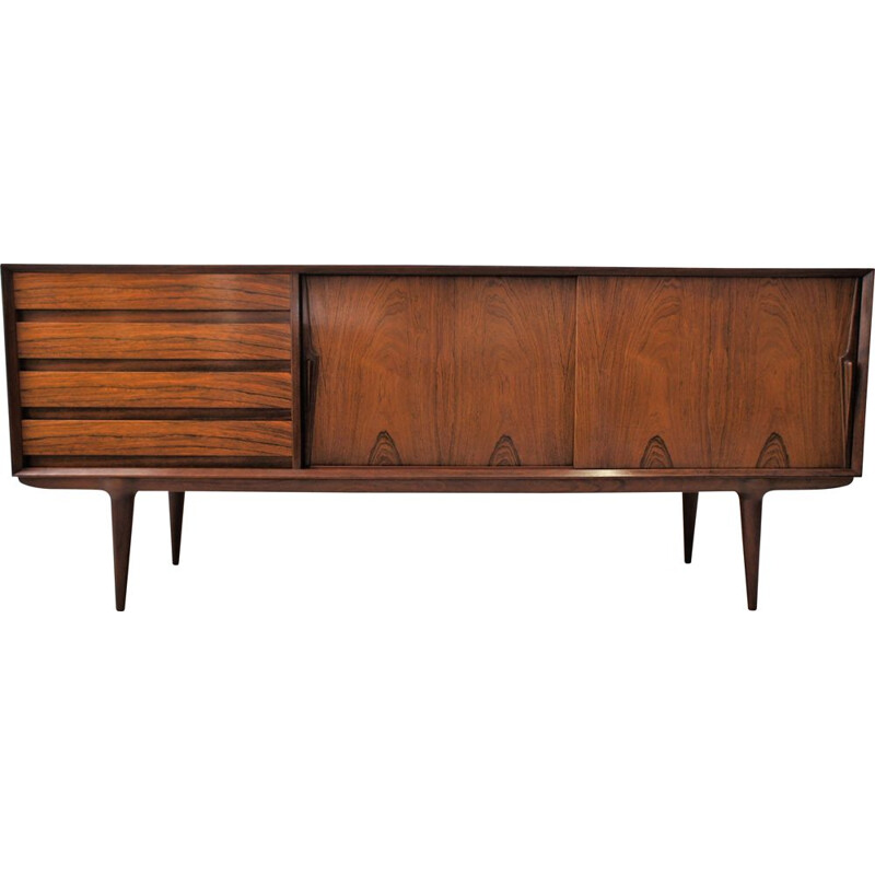 Scandinavian vintage sideboard in Rio rosewood by Omann Jun