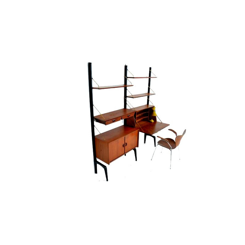 Scandinavian shelves in teak, Louis VAN TEEFFELEN - 1950s