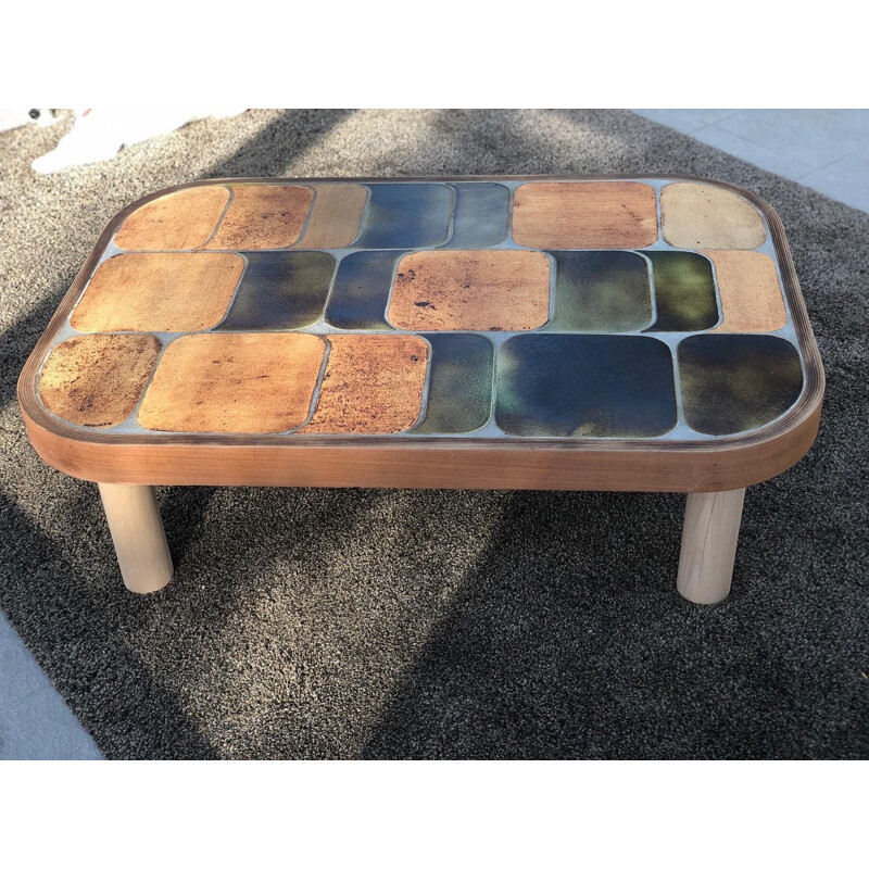 Vintage coffee table by Roger Capron, 1969