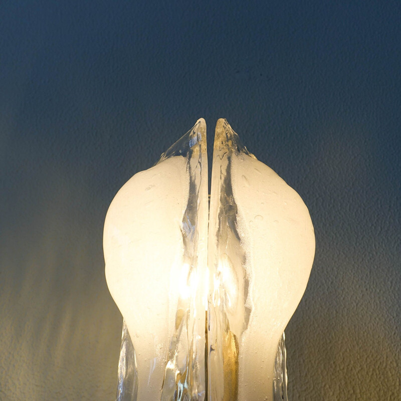 Lampe de table vintage en verre fondu par J. T. Kalmar pour Kalmar Franken Kg, Autriche 1960