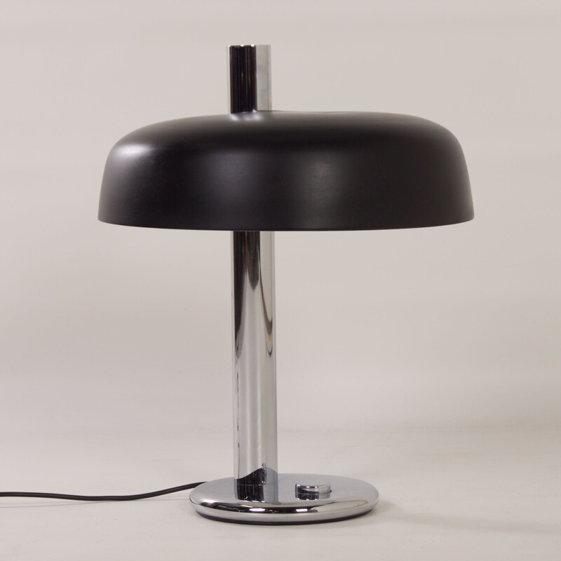 Vintage black table lamp by Heinz F.W. Stahl for Hillebrand, 1970s