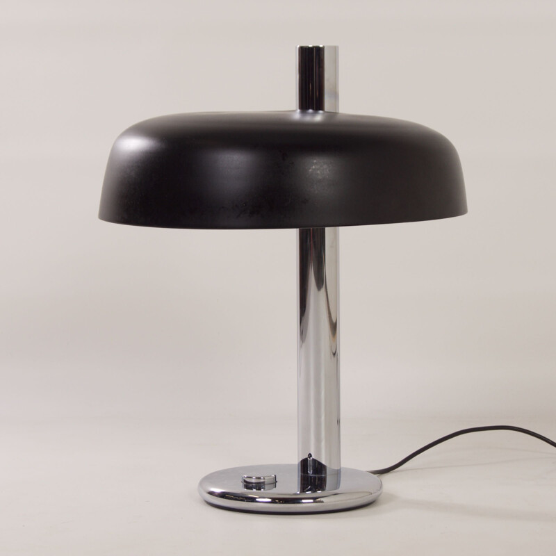 Vintage black table lamp by Heinz F.W. Stahl for Hillebrand, 1970s