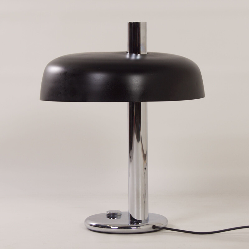 Vintage black table lamp by Heinz F.W. Stahl for Hillebrand, 1970s