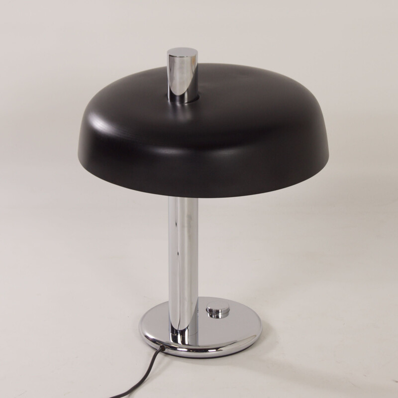 Lampada da tavolo nera vintage di Heinz F.W. Stahl per Hillebrand, 1970