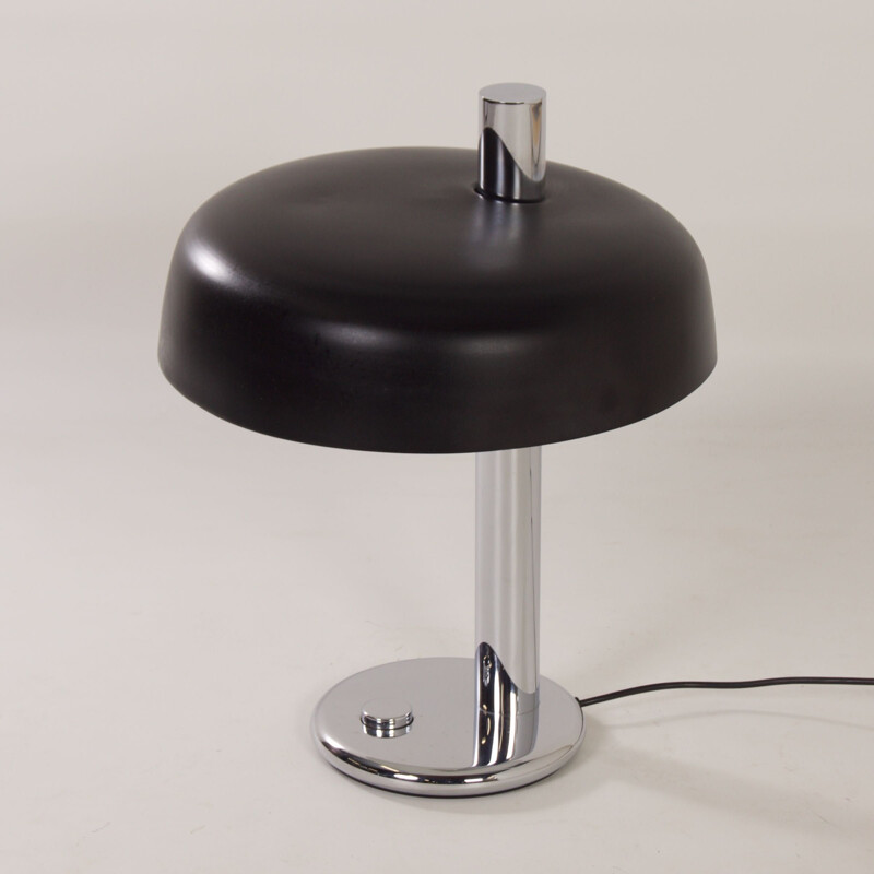 Vintage black table lamp by Heinz F.W. Stahl for Hillebrand, 1970s