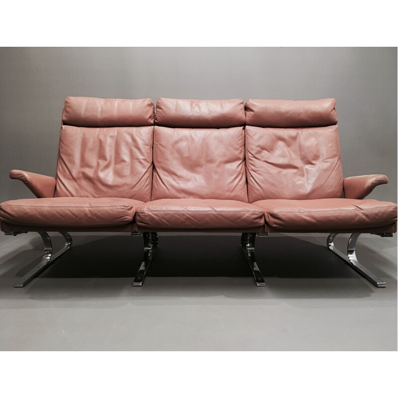 Vintage leather sofa by Reinhold Adolf for Cor, 1960