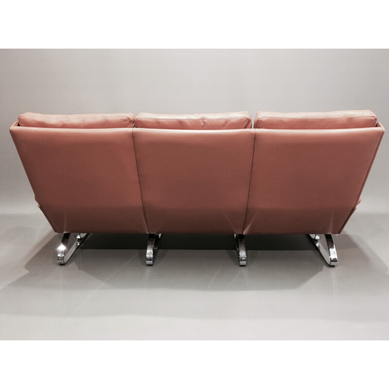 Vintage leather sofa by Reinhold Adolf for Cor, 1960