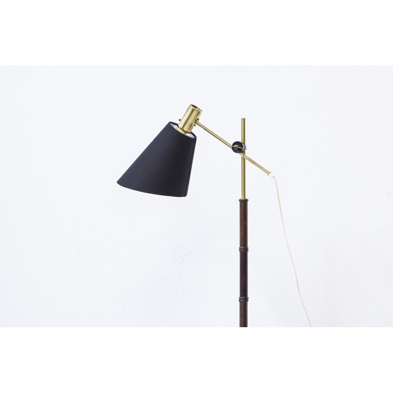 Falkenbergs floor lamp in brass and rosewood - 1950s