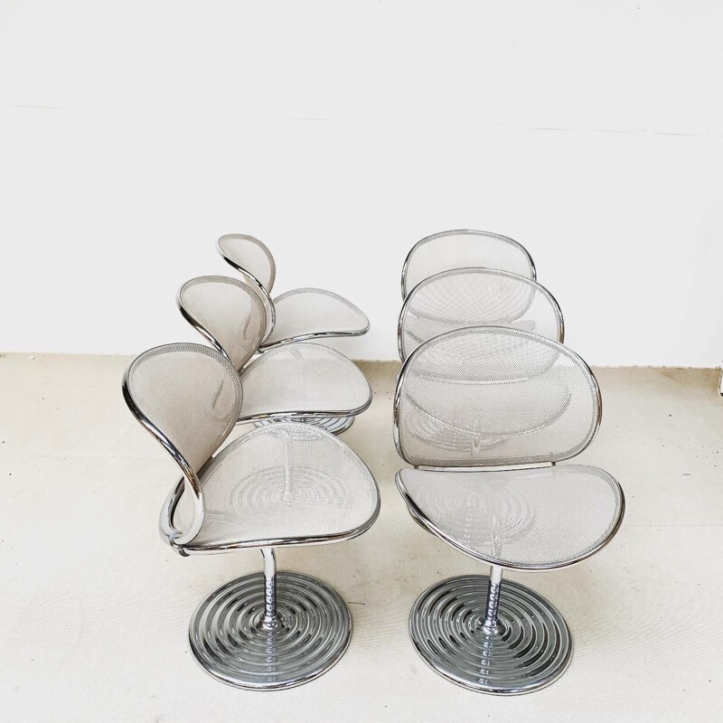 Set of 6 vintage O-Line chairs by Herbert Ohl for Wilkhahn Möbel, Germany 1982