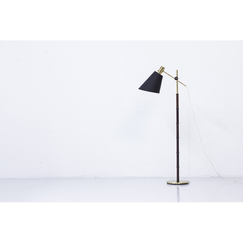 Falkenbergs floor lamp in brass and rosewood - 1950s