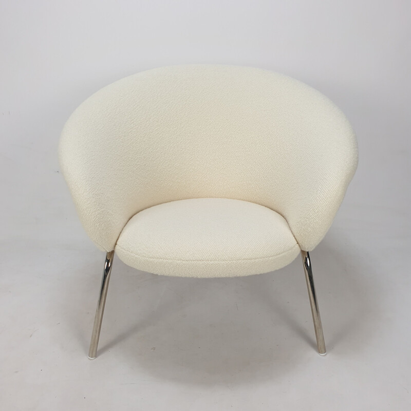 Paar vintage stalen fauteuils "F570" van Pierre Paulin voor Artifort, 1960