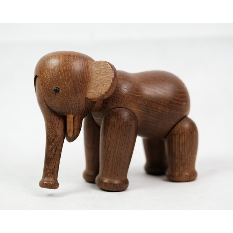 Vintage oakwood elephant by Kay Bojesen, 1960s