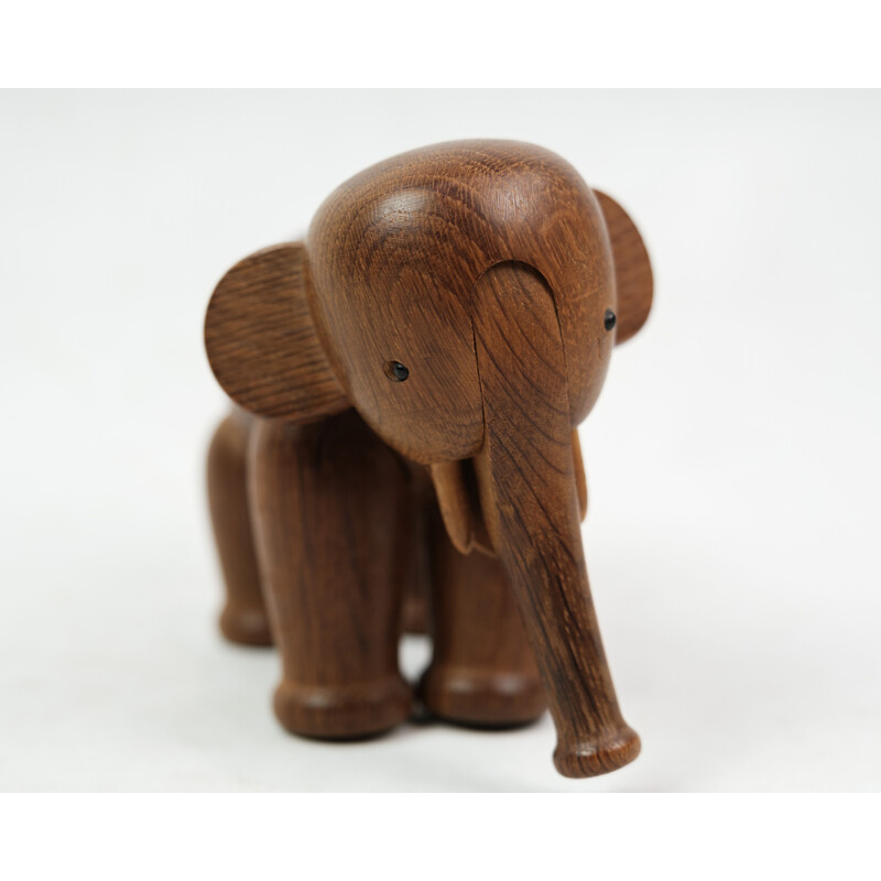 Vintage oakwood elephant by Kay Bojesen, 1960s