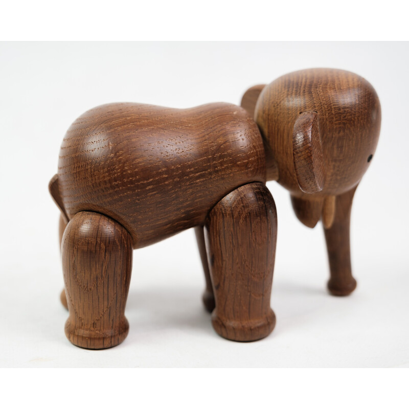 Vintage oakwood elephant by Kay Bojesen, 1960s