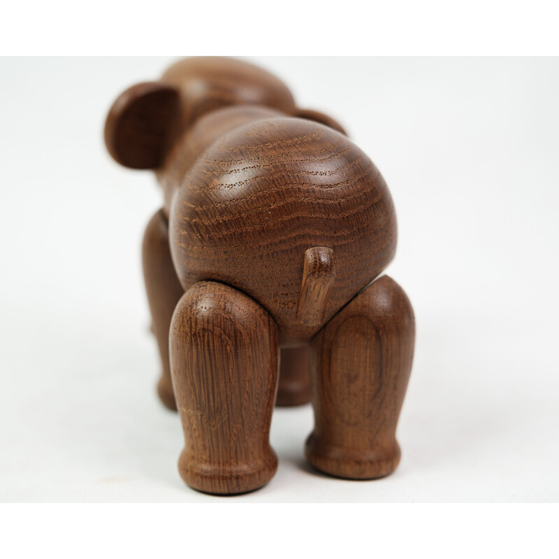 Vintage oakwood elephant by Kay Bojesen, 1960s