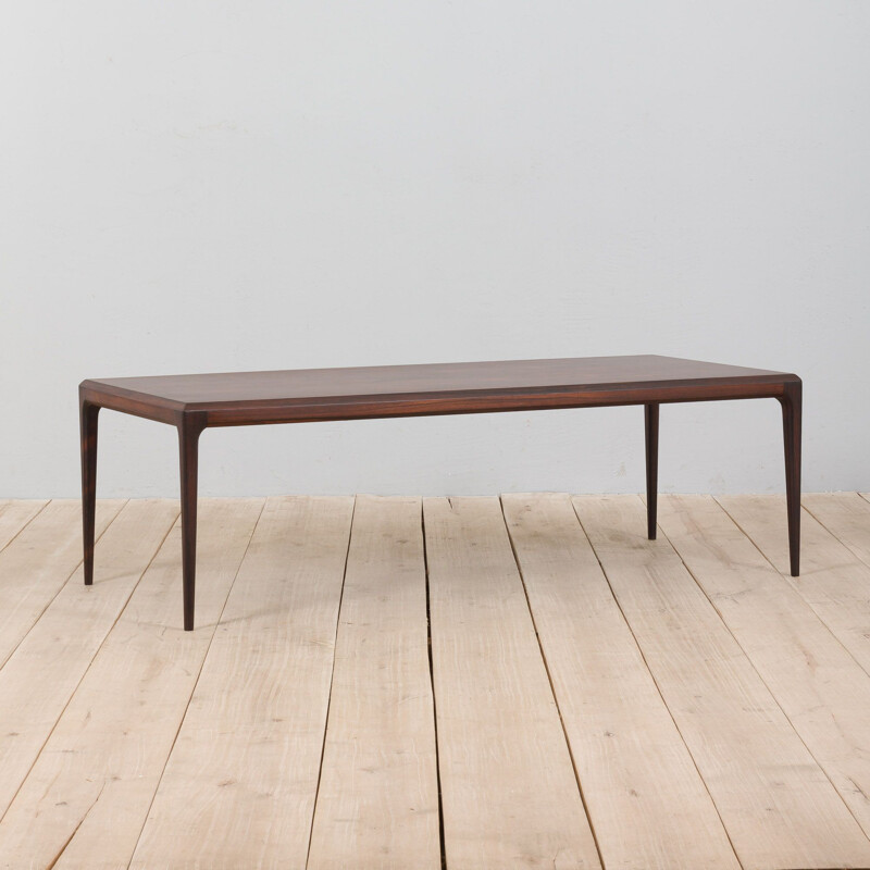 Mesa de café Vintage Rosewood de Johannes Andersen para Cfc Silkeborg, Daneamark 1960