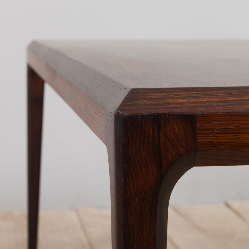 Mesa de café Vintage Rosewood de Johannes Andersen para Cfc Silkeborg, Daneamark 1960