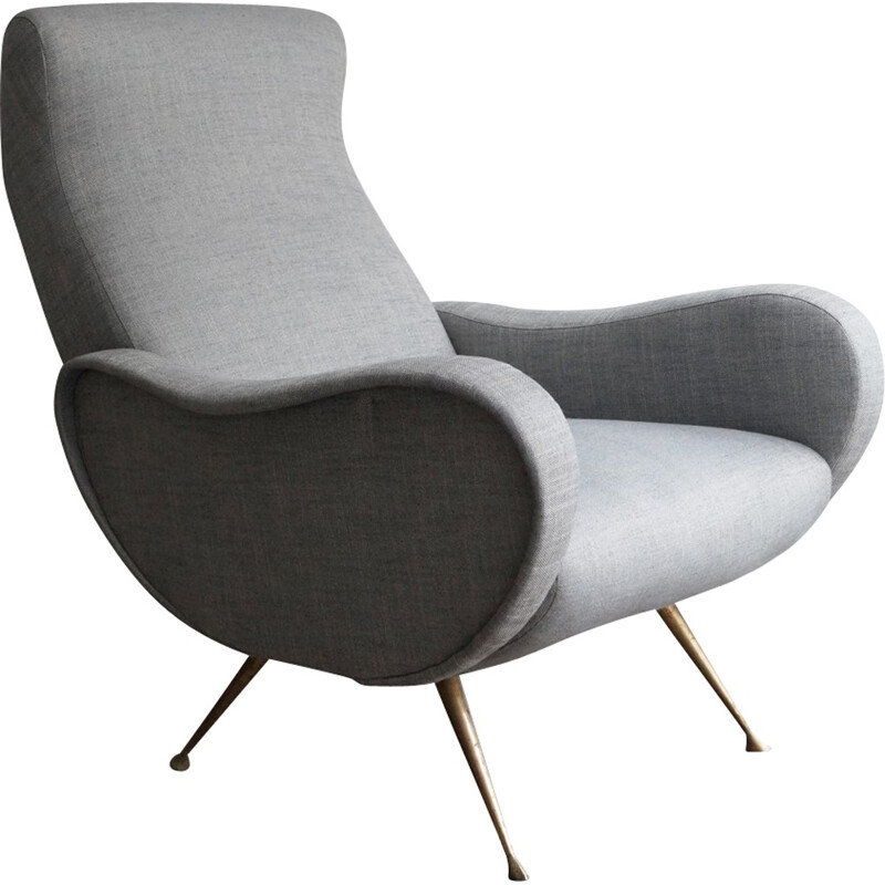 Mid century Italian re-upholstered armchair - 1950s