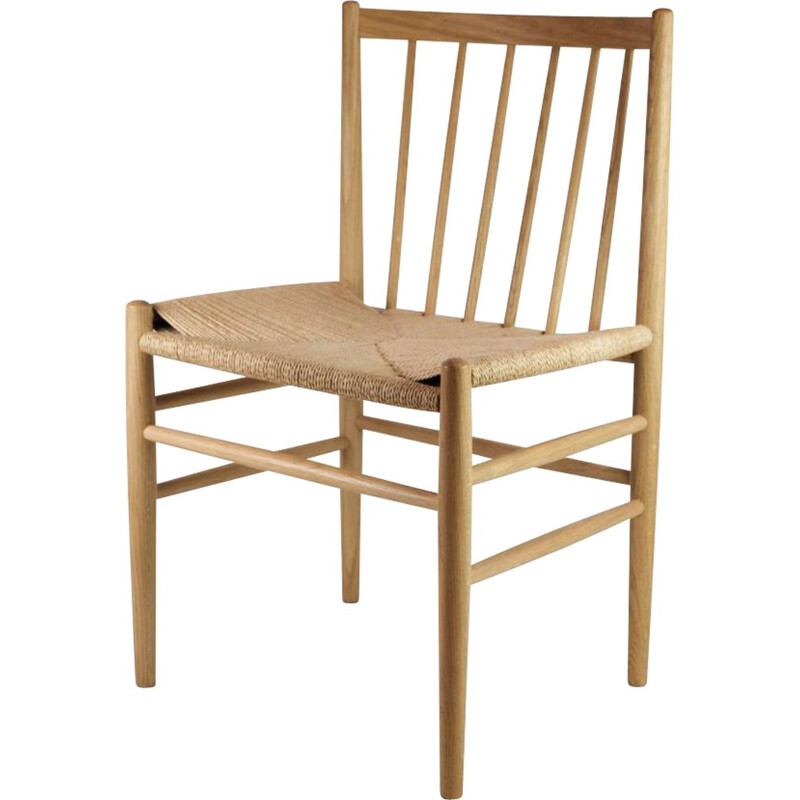 Vintage eikenhouten bureaustoel model J80 van Jørgen Bækmark voor Fdb Chair, 1950