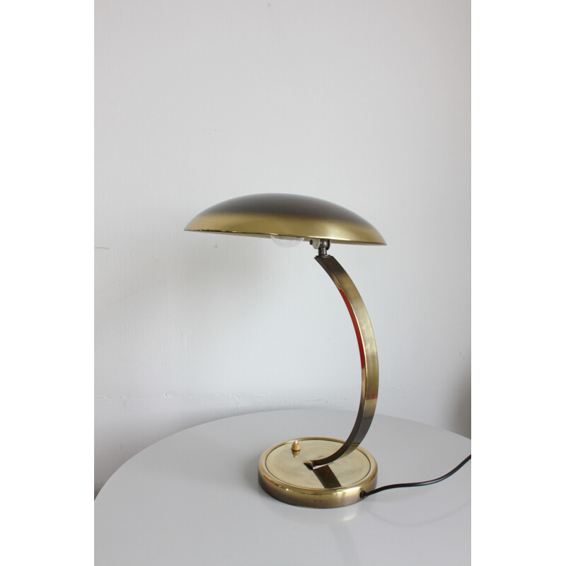 Vintage Bauhaus Idell 6751 Schreibtischlampe aus Messing von Christian Dell für Kaiser