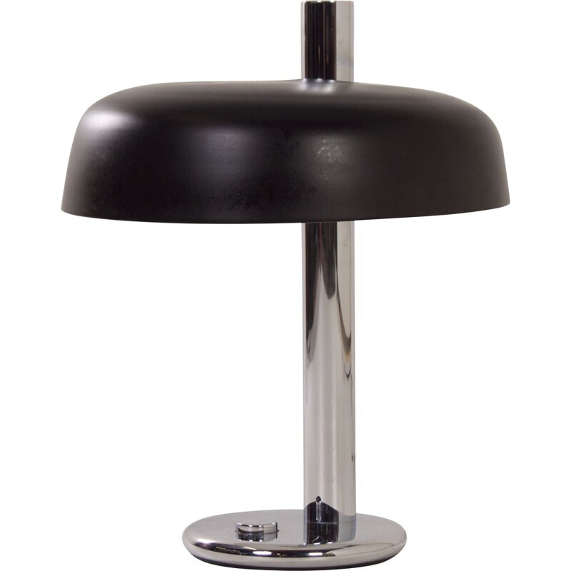 Lampe de table noire vintage par Heinz F.W. Stahl pour Hillebrand, 1970