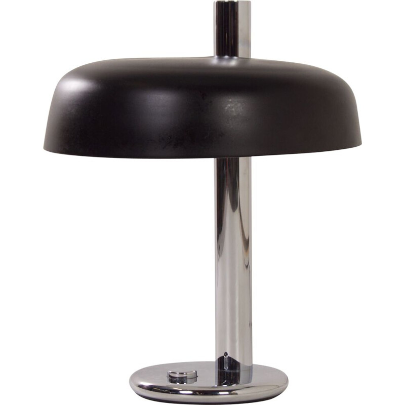 Vintage black table lamp by Heinz F.W. Stahl for Hillebrand, 1970s