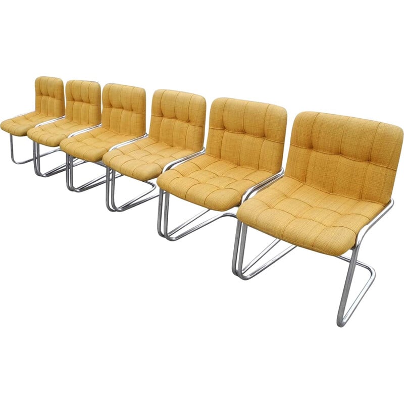 Set of 6 Airbone "Storm" chairs, Yves CHRISTIN - 1970s