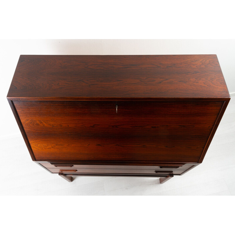 Danish vintage secretary in rosewood by Arne Wahl Iversen for Vinde Møbelfabrik, 1960s