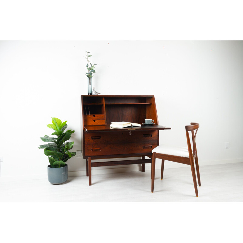 Danish vintage secretary in rosewood by Arne Wahl Iversen for Vinde Møbelfabrik, 1960s