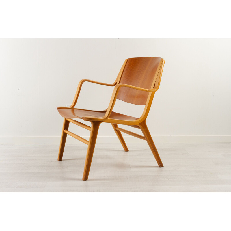 Danish vintage Axe armchair by Hvidt & Mølgaard for Fritz Hansen, 1960s