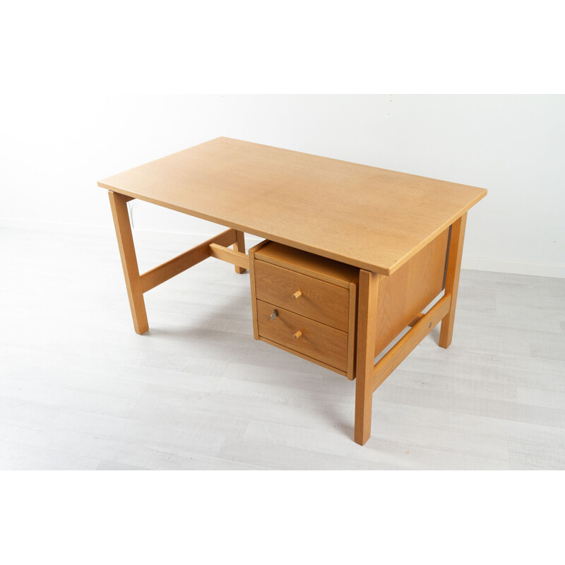 Bureau vintage en chêne "Ge 125" par Hans J. Wegner pour Getama, Danemark 1970