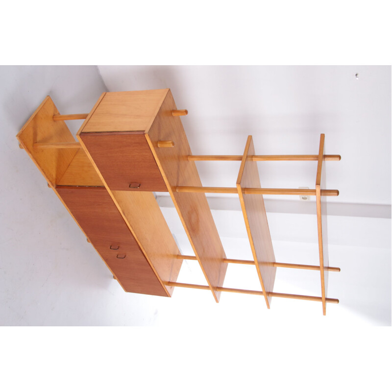 Vintage stick shelf Dutch by W. Lutjens Den Boer Gouda