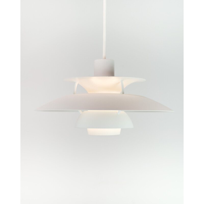 Vintage Ph5 white pendant lamp by Poul Henningsen for Louis Poulsen