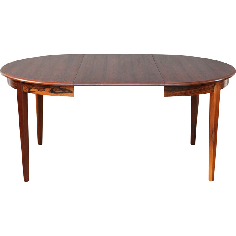 Round dining table in solid rosewood - 1960s