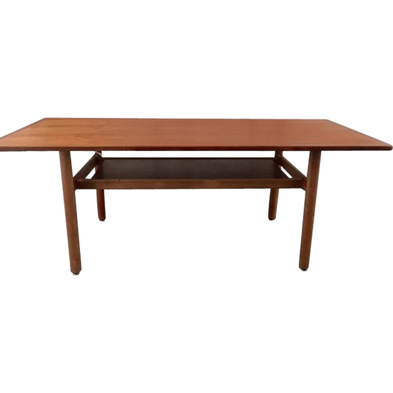 Rectangular teak coffee table - 1960s