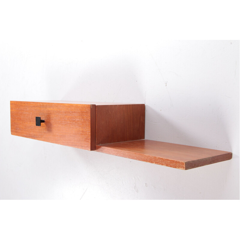 Vintage wall coat rack with chest of drawers, 1960s
